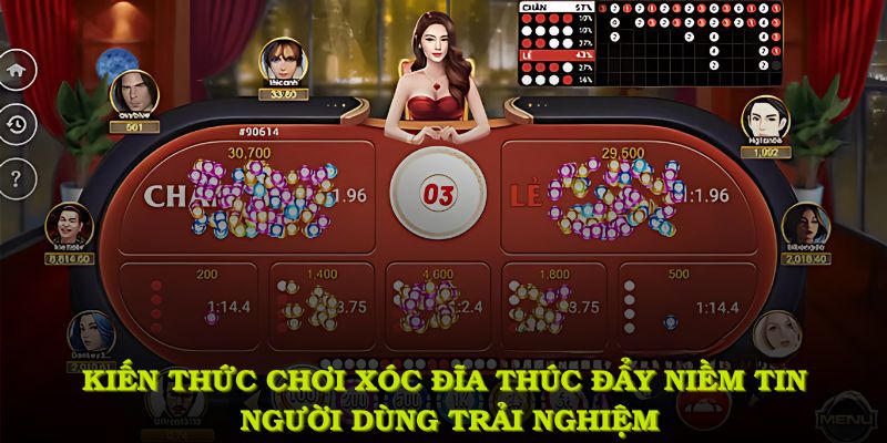 Kiến thức chơi xóc đĩa thúc đẩy niềm tin để người dùng trải nghiệm vững chắc hơn